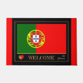 Portugal & Portugal Flaggenhaus/Sport Willkommen Fußmatte (Vorderseite)