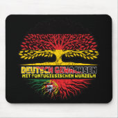 Portugal Portugiesisch Deutsch Deutschland Baum Mousepad (Vorne)