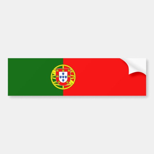 Portugal/portugiesische Flagge Autoaufkleber (Vorne)