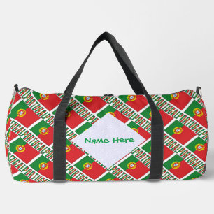 Portugal Portugiesische Flagge gekachelt Personali Duffle Bag