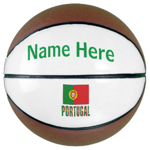 Portugal Portugiesische Flagge Personalisiert Grün Basketball