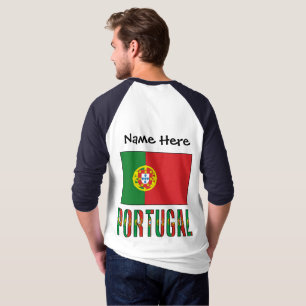 Portugal Portugiesische Flagge Personalisiert T-Shirt