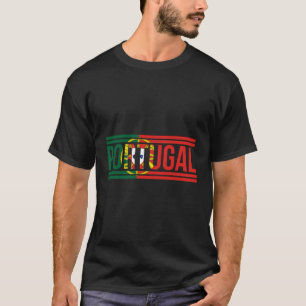 Portugal - Portugiesischer Fußballfuß auf der Flag T-Shirt