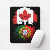Portugal Portuguese Canadian Canada Tree Roots Mousepad (Mit Mouse)