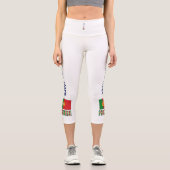 Portugal Portuguese Flag Personalized Capri Leggings (Vorderseite)