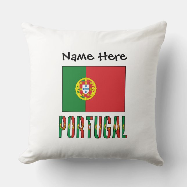 Portugal Portuguese Flag Personalized Kissen (Vorderseite)