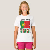 Portugal Portuguese Flag Personalized T-Shirt (Vorne ganz)