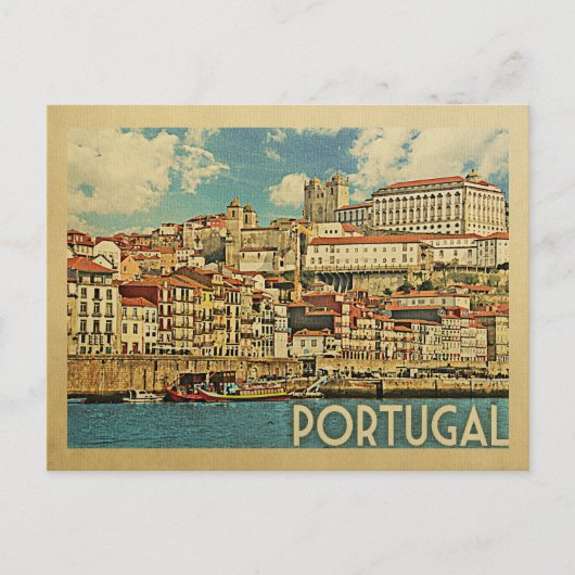 Portugal Postcard Vintage Travel Postkarte (Vorderseite)