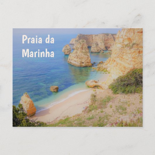 Portugal Praia da Marinha Strand an der Algarve Postkarte (Vorderseite)