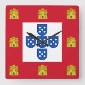 Portugal Quadratische Wanduhr (Vorderseite)