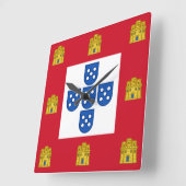 Portugal Quadratische Wanduhr (Winkel)