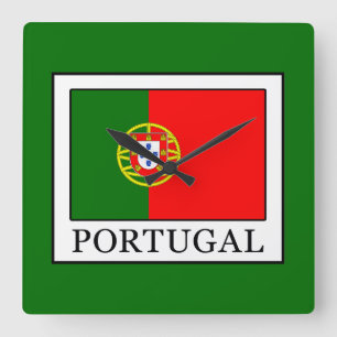 Portugal Quadratische Wanduhr