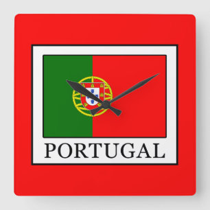 Portugal Quadratische Wanduhr