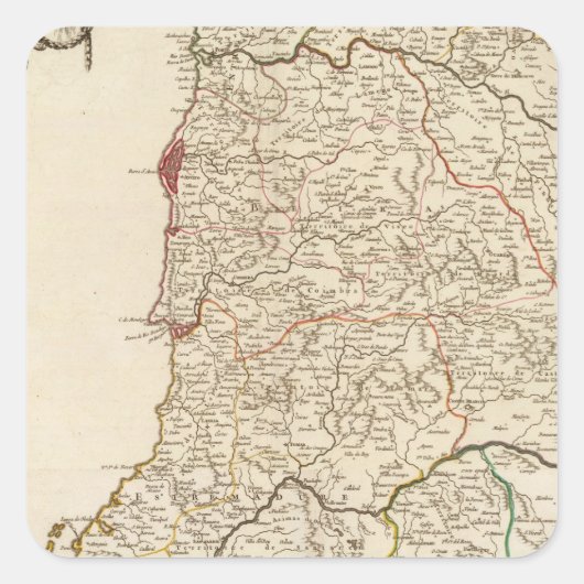 Portugal Quadratischer Aufkleber (Vorderseite)