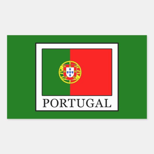 Portugal Rechteckiger Aufkleber (Vorderseite)
