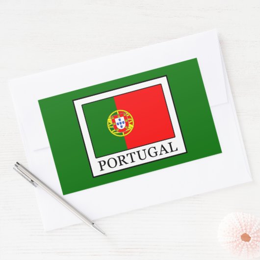 Portugal Rechteckiger Aufkleber (Umschlag)