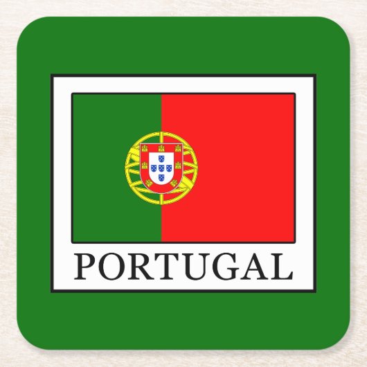 Portugal Rechteckiger Pappuntersetzer (Vorderseite)