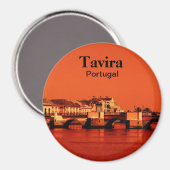 Portugal Römische Brücke in Tavira Souvenir Magnet (Vorderseite/Rückseite)