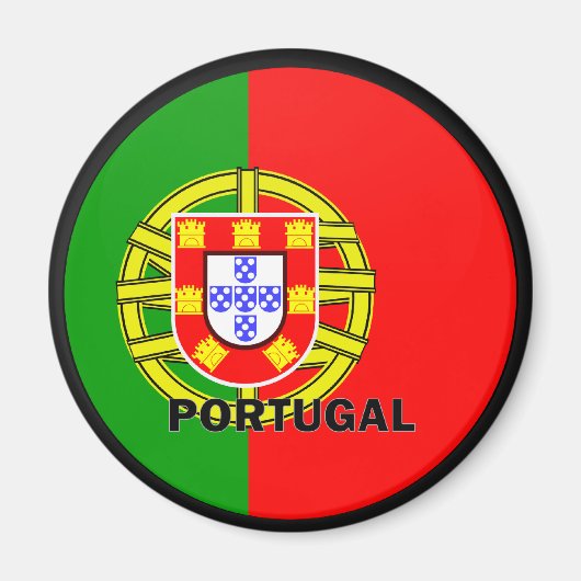 Portugal Roundel Qualitätsflagge Magnet (Vorne)