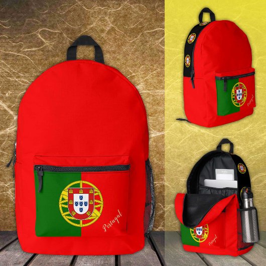 Portugal, Rucksack, portugiesische Flagge / Zoll Bedruckter Rucksack