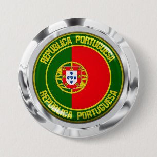 Portugal Runde Emblem Button
