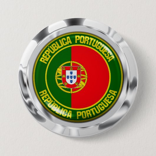 Portugal Runde Emblem Button (Vorderseite)