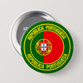 Portugal Runde Emblem Button (Vorne & Hinten)