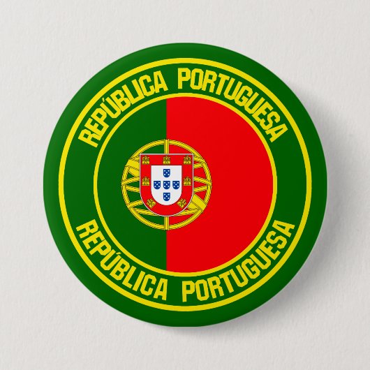Portugal Runde Emblem Button (Vorderseite)