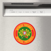 Portugal Runde Emblem Magnet (In Situ (Geschirrspüler))