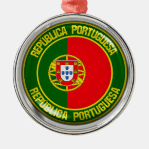 Portugal Runde Emblem Ornament Aus Metall