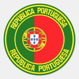 Portugal Runde Emblem Runder Aufkleber