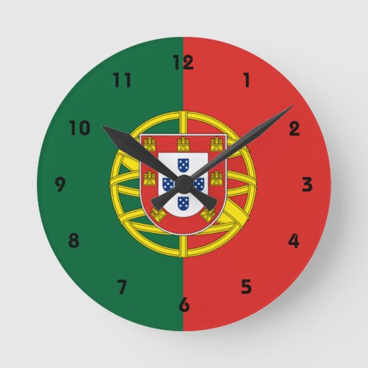 Portugal Runde Wanduhr (Vorderseite)
