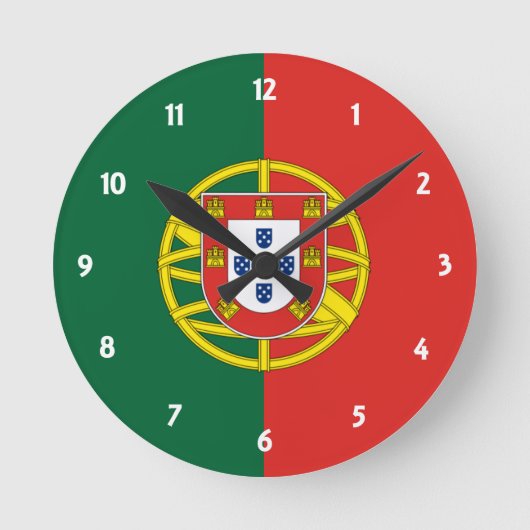 Portugal Runde Wanduhr (Vorderseite)