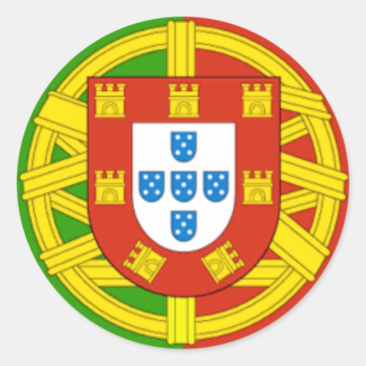 Portugal Runder Aufkleber (Vorderseite)
