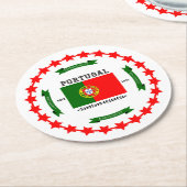 Portugal Runder Pappuntersetzer (Angewinkelt)