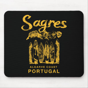 Portugal Sagres Surfen Retro Mousepad