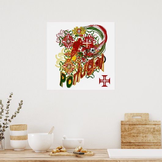 Portugal - Selecção Protuguesa Impressão Poster (Küche)