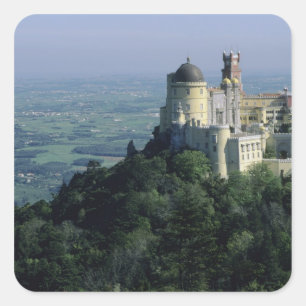 Portugal, Sintra, Pena-Palast, auf der Serra da Quadratischer Aufkleber