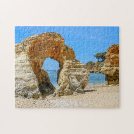 Portugal Strand mit Felsen an der Algarve Puzzle