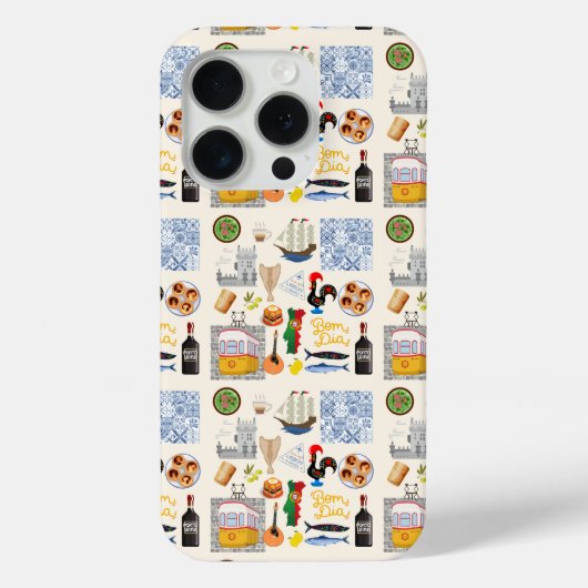 Portugal Symbole für Reisende Case-Mate iPhone Hülle (Rückseite)