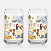 Portugal Symbole für Reisende Dosenglas (Rückseite)