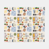 Portugal Symbole für Reisende Fleecedecke (Vorderseite (Horizontal))