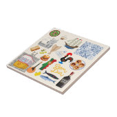 Portugal Symbole für Reisende Fliese (Seite)