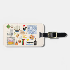 Portugal Symbole für Reisende Gepäckanhänger