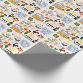 Portugal Symbole für Reisende Geschenkpapier (Ecke)