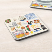 Portugal Symbole für Reisende Getränkeuntersetzer (Linke Seite)