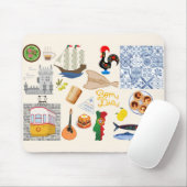 Portugal Symbole für Reisende Mousepad (Mit Mouse)