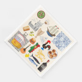 Portugal Symbole für Reisende Serviette (Ecke)