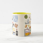 Portugal Symbole für Reisende Zweifarbige Tasse (Mittel)