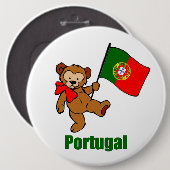 Portugal-Teddybär-Knopf Button (Vorne & Hinten)